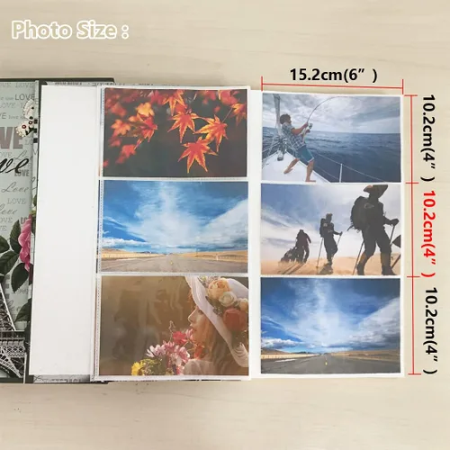 Miniatura 4 de Álbum de fotos de 4 x 6 pulgadas, 300 bolsillos, en caja para álbumes de boda, álbum de fotos familiar, aniversario de bebé, bolsillo, vacaciones
