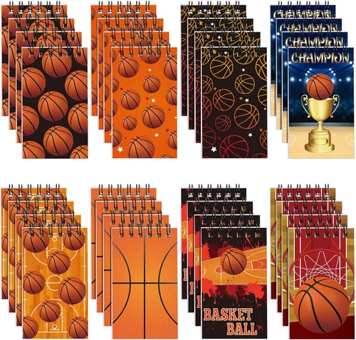 Miniatura 9 de Faccito 32 piezas de mini bloc de notas deportivos, baloncesto, béisbol, fútbol, suministros para fiestas, bolsas de regalo, bloc de notas