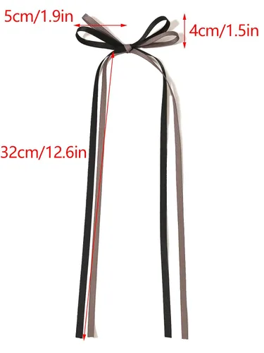 Miniatura 5 de LFOUVRE Pinza para el cabello, pinzas para el pelo para mujer, pinzas para el pelo con lazo de cinta, lazos para el pelo con borlas para mujeres