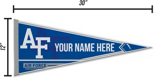 Miniatura 6 de Rico Industries NCAA Air Force Academy Falcons – AF estándar personalizado – Banderín de fieltro suave personalizado de 12 x 30 pulgadas – EZ