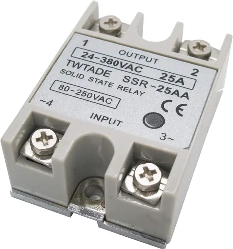 Miniatura 4 de TWTADE Relé de estado sólido SSR-25AA 25A CA 80-250V a CA 24V-380V + disipador de calor