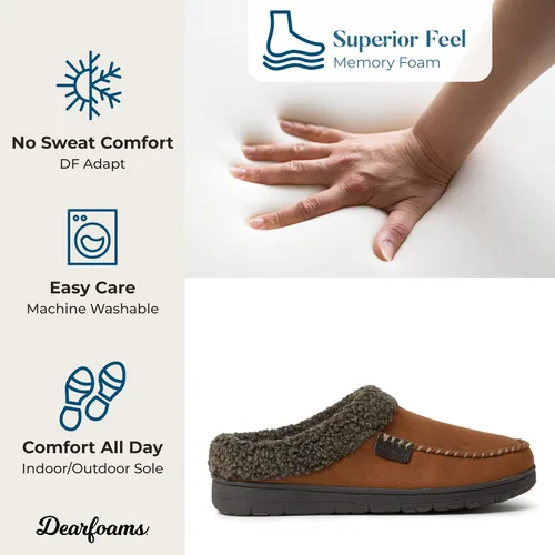 Miniatura 3 de Dearfoams Men's Brendan IndoorOutdoor Breathable Memory Foam Clog House Shoe With Wide Widths
