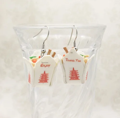 Miniatura 3 de Pendientes chinos para llevar Lo Mein o Arroz Blanco