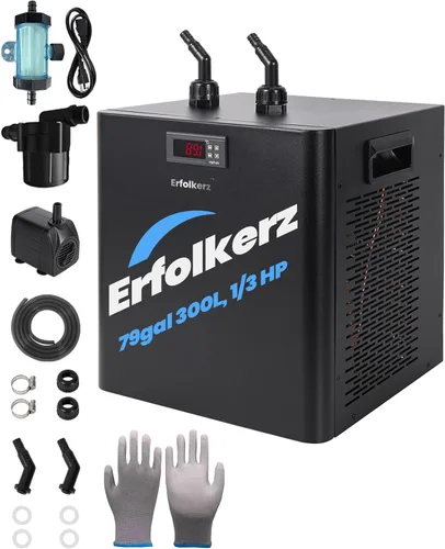 Enfriador de inmersión en frío de 1/3 HP, 79 galones, 300 L, enfriador de agua para baño de hielo, enfriador de agua para baño de hielo con kit