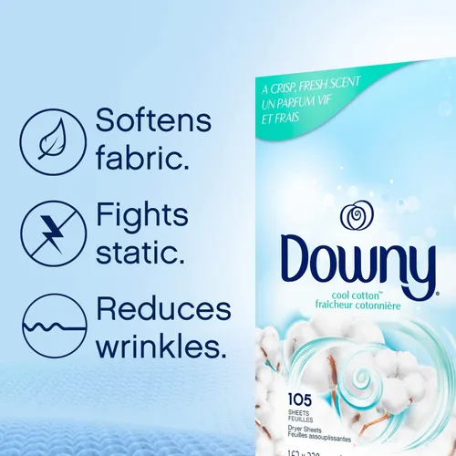 Miniatura 3 de Downy Hojas para secadora suavizantes de tela, April Fresh, 240