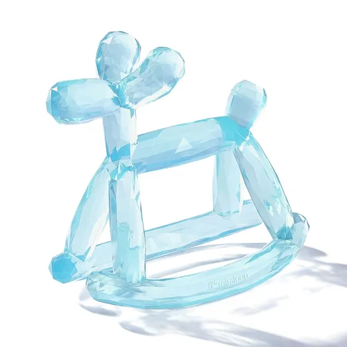 Crystal Jelly - Mordedor para bebé, juguete para aliviar la dentición de Jellydog para bebés de 3 a 6 meses, juguete de dentición de mano de Viajes