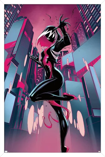 Miniatura 12 de Trends International Marvel Comics Ghost Spider Venom - Póster de pared de Spider-Gwen #24, 22.4 pulgadas de largo x 14.7 W, versión enmarcada
