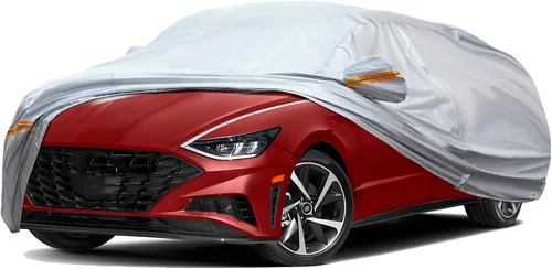 Miniatura 28 de TUCAREST - Funda de auto completa de 6 capas de alta calidad, diseño de cremallera de carcasa dura, impermeable, resistente a la intemperie
