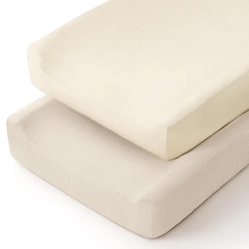 Miniatura 17 de lulumoon Funda para cambiador de pañales de bebé: Funda de almohadilla de muselina para cambiador de pañales - Fundas de cambiador para niñas y niños