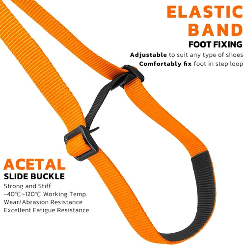 Miniatura 5 de GM CLIMBING Eslinga ascendente ajustable para cuerda ascendente escalada arborista ayuda espeleología equipo de escalada SRT cuerda caminar rana
