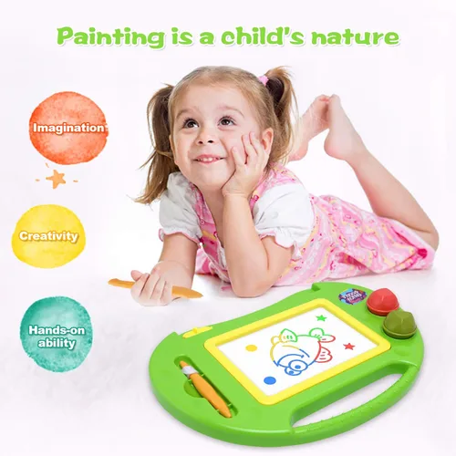 Miniatura 7 de Juguetes para niños pequeños, juguetes para niños de 1 a 2 años, tablero de dibujo magnético, pizarra borrable para niños, juguetes educativos