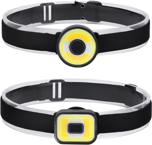 Lámparas de cabeza, linternas, linterna frontal recargable tipo C, ligera, 5 modos, con atracción magnética para campamento al aire libre,