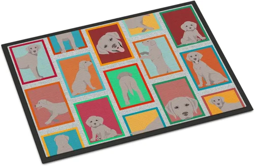 Miniatura 96 de Caroline's Treasures MLM1149MAT - Felpudo rojo Border Collie de 18 x 27 pulgadas, para interiores y exteriores, para entrada, antideslizante, Border