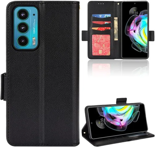 Miniatura 256 de Funda de piel sintética compatible con Motorola Moto E22 4G, funda de piel sintética compatible con Motorola Moto E22i 4G, color negro