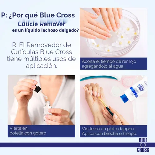 Miniatura 5 de Quitacutículas y Suavizante Líquido para Uñas – Cuidado Profesional de Uñas Blue Cross con Lanolina, Tratamiento Hidratante para Cutículas Secas