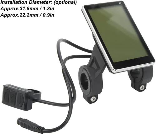 Miniatura 2 de Pantalla LCD de bicicletas eléctricas, instrumento LCD de conversión de bicicletas, pantalla LCD M5 con panel de conector hermético Pantalla