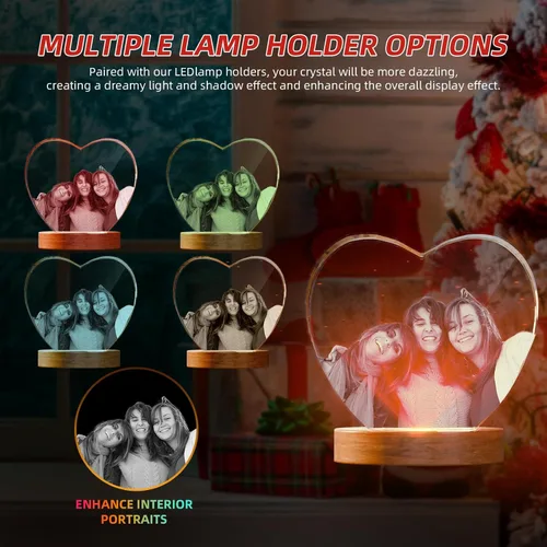 Miniatura 4 de Artmosphere Foto de cristal 3D, regalo de fotos personalizado para padre, marido, hombres y abuelo, gran regalo personalizado con tu propia foto
