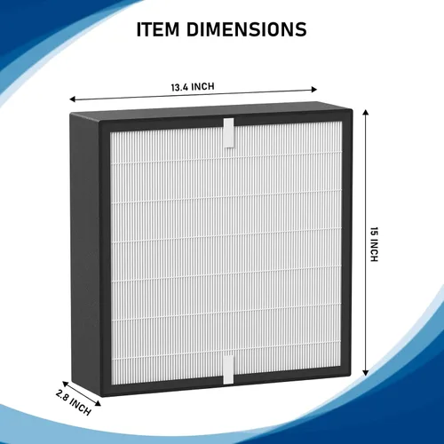 Miniatura 6 de Silver Carbon FIT50 - Filtro HEPA de repuesto, compatible con purificador de aire BreatheSmart FF50, FIT50, FF50-VOC, paquete de 2