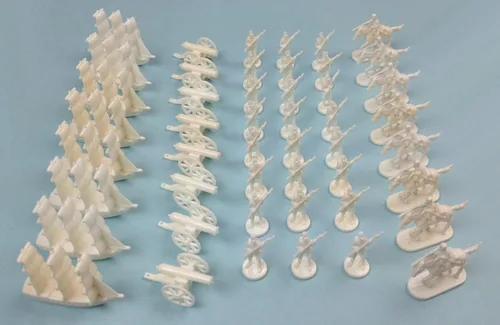 Morrison Games Miniaturas militares napoleónicas y de la guerra civil (blanco): Soldados de juguete de plástico Set: Infantería, Caballería,