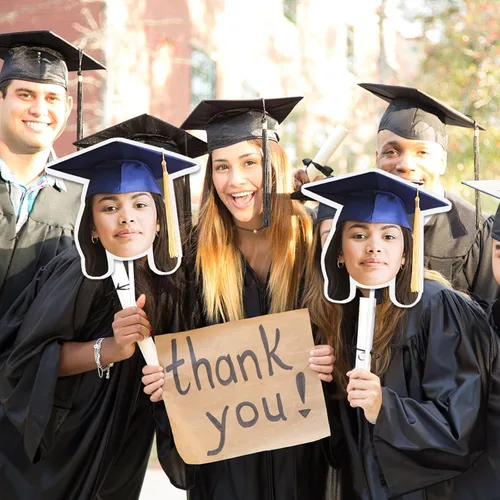 Miniatura 7 de Recortes de cabeza en un palo, abanicos personalizados para fotos de cara grande, accesorios de fotos para graduación, despedida de soltera