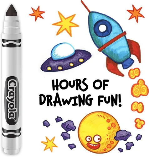 Miniatura 4 de 12 marcadores de punta gruesa lavables Crayola, Negro