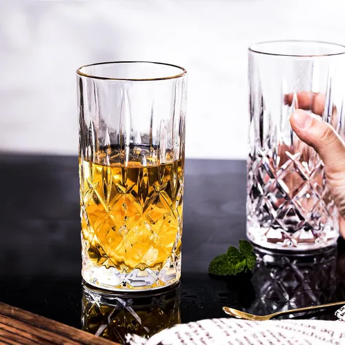 Miniatura 7 de Highball Glasses Collins - Juego de 6 vasos altos de 14 onzas, cristalería para bebidas, agua, cerveza, refrescos