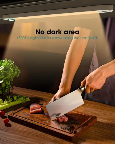 Miniatura 6 de ASOKO Luces para debajo del gabinete, luces con sensor de movimiento, enchufables, cálidas de 2700 K, regulables, con cable, paquete de 3