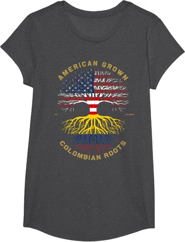 Miniatura 76 de Camiseta de regalo con la bandera de Estados Unidos con árbol de raíces colombianas