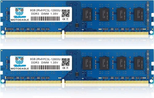 Miniatura 16 de Motoeagle Kit de 8 GB (2 x 4 GB) 2RX8 PC3-10600U DDR3 1333 MHz DIMM RAM 4 GB DDR3 10600 PC3 1333 UDIMM CL9 1.5V 240-Pin Memoria de escritorio DDR3