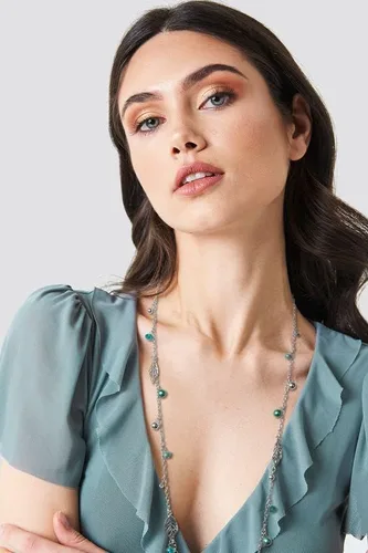 Miniatura 5 de Collar largo de cadena de plata para mujer, colgante bohemio, cadena de suéter con perlas de cristal, collares de cuentas de moda, joyería de plata