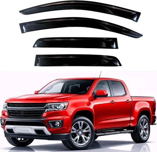 Miniatura 286 de KPY Visor de ventana compatible con Hyundai Tucson 2021-2025, 4 piezas de deflector de ventilación para ventana lateral, estilo Mugen, protector