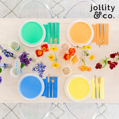 Miniatura 4 de Jollity & Co Platos de Postre Shade - Paquete de Papel Negro Ónix de 8 para Pastel - Platos Desechables de Fiesta para Baby Showers, Aniversarios