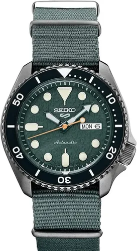 Miniatura 2 de Seiko 5 Sports SRPD77K1 - Reloj para hombre color verde de acero automático Azul