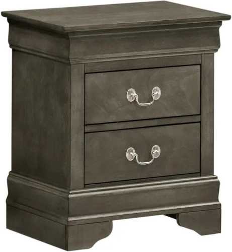 Miniatura 9 de Glory Furniture Louis Phillipe - Mesita de noche con 2 cajones, color negro