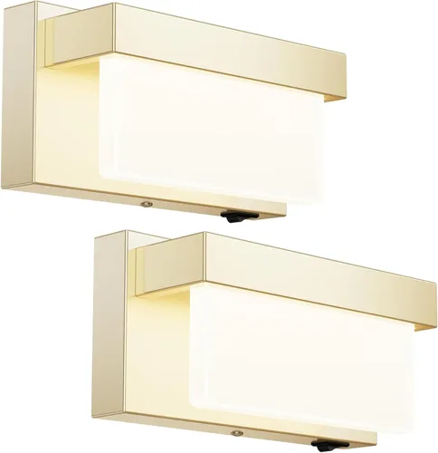 Miniatura 10 de Aplique de Pared Negro Luz de Pared con Interruptor de Encendido/Apagado 8 pulgadas Lámpara de Pared LED Pantalla Acrílica 4000K Aplique Iluminación