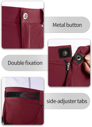 Miniatura 9 de BERGRISAR Pantalones cortos de ciclismo para hombre, corte holgado, con 6 bolsillos