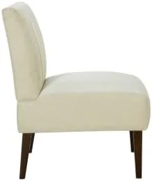 Miniatura 4 de anwickjeff Cómoda silla decorativa tapizada de tela naranja, moderna silla pequeña sin brazos, patas de madera, asiento de felpa, muebles de sala