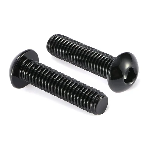 Miniatura 8 de Tornillos de cabeza de botón de 1/4-20 x 3/4 pulgadas, 20 tornillos de acero inoxidable 304 18-8, unidad hexagonal Allen, óxido negro por SG TZH
