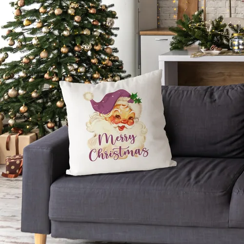 Miniatura 4 de DOTAIN Fundas de almohada de Navidad, fundas de almohada de Navidad moradas de 18 x 18 pulgadas, decoración de Navidad morada para el hogar