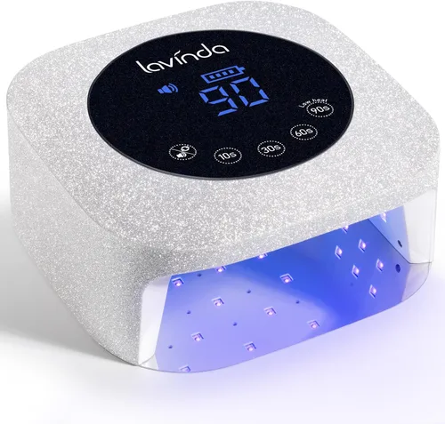 Miniatura 12 de Lavinda Lámpara de uñas LED UV de 54 W, luz de uñas de gel inalámbrica, lámpara UV recargable para uñas, secador de uñas LED profesional con rosado