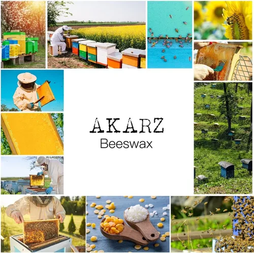 Miniatura 5 de AKARZ Cera de abejas blanca (35.27 oz) Orgánica Natural Pura para Bálsamos Labiales Lociones Velas Abejas Pastillas de Cera