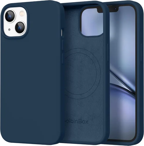 Miniatura 44 de GolbinBox Funda magnética para iPhone 17, compatible con MagSafe, cubierta de silicona integrada para control de cámara, funda de silicona líquida a