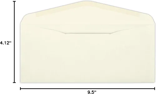 Miniatura 3 de LUXPaper Sobres comerciales con solapa #10 4 1/8 pulgadas x 9 1/2 pulgadas Lino natural Texto de 24 libras 50 unidades 24 libras. Lino