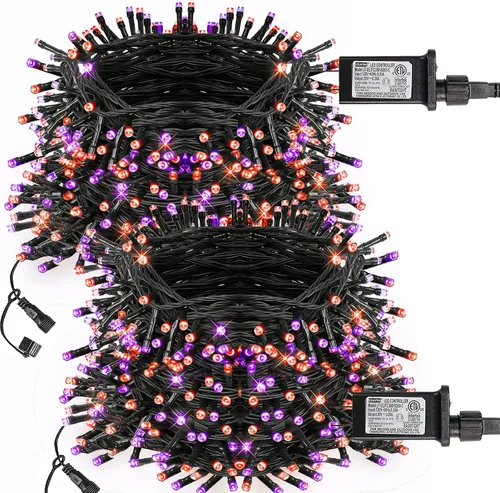 Miniatura 24 de Dazzle Bright - Guirnalda de luces de Navidad para exteriores, 1000 luces LED de 328 pies, enchufe de luz de hada con control remoto, 8 modos