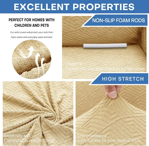 Miniatura 5 de XINEAGE Fundas elásticas nuevas para sillón 2025, 1 pieza, protector para silla de sala de estar, funda gruesa y suave con parte inferior elástica