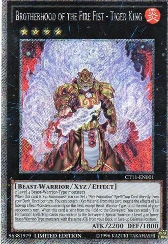 YU-GI-OH! - Hermandad del Puño de Fuego - Rey Tigre (CT11-EN001) - Promos de lata de coleccionista - Edición limitada - Platinum Secret Rare