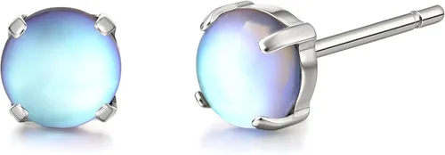 Limerencia Aretes hipoalergénicos de titanio puro, ópalopiedra lunaojo de gatoturquesa azul, grado de implante, joyería delicada para orejas