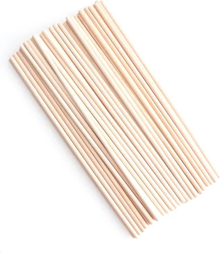 60 varillas de madera de 8 pulgadas, madera natural sin acabar, para proyectos de manualidades, decoración del hogar, decoración del hogar, 7.9 in