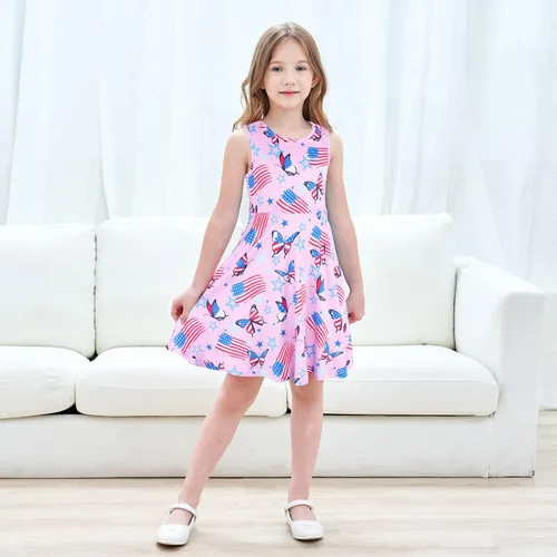 Miniatura 2 de Jeskids - Vestido de unicornio sin mangas para niñas.