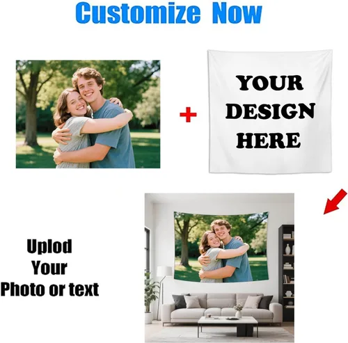 Miniatura 2 de Jhdstore Tapiz personalizado para colgar en la pared, pancartas y letreros para colgar en la pared, personaliza tapices de pared para dormitorio, 29